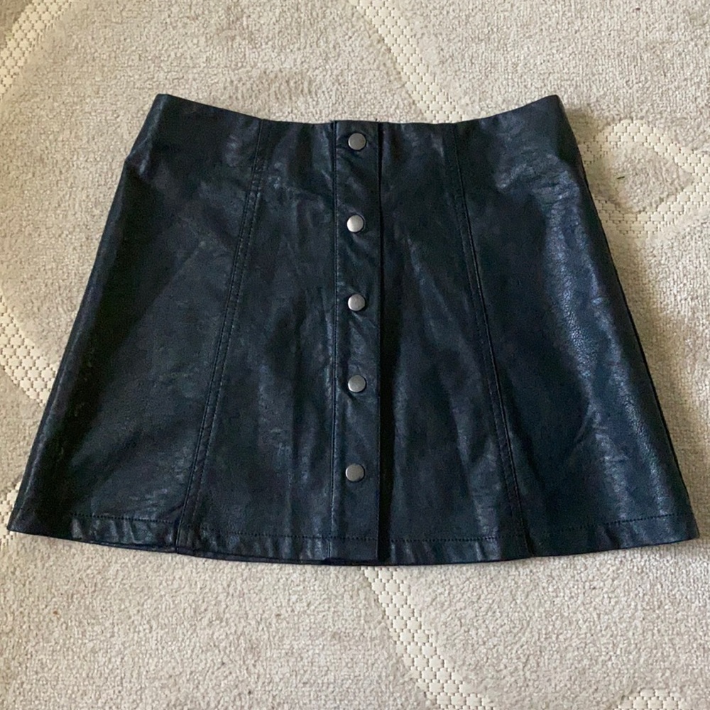 Black leather Forever21 skirt
